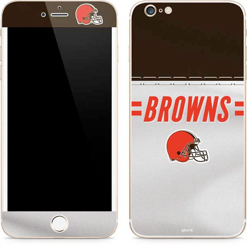 NFL Cleveland Browns White Striped iPhone 6/6s Plus Skin