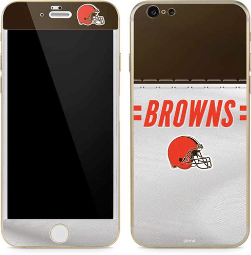 NFL Cleveland Browns White Striped iPhone 6/6s Skin