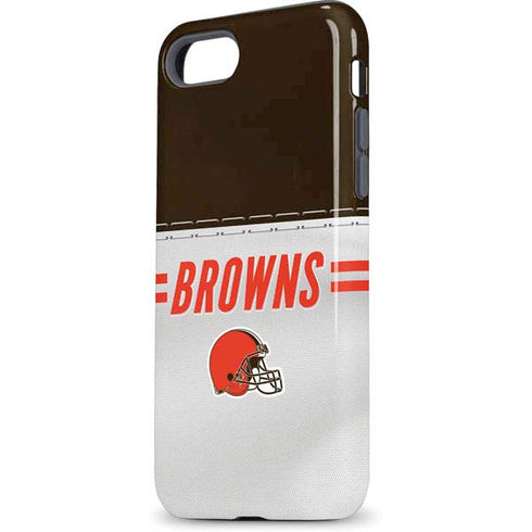 NFL Cleveland Browns White Striped iPhone 7 Pro Case