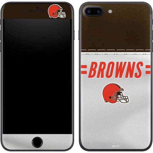 NFL Cleveland Browns White Striped iPhone 8 Plus Skin