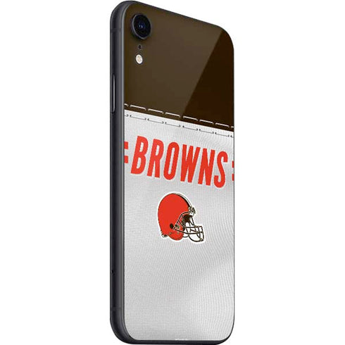 NFL Cleveland Browns White Striped iPhone SE (2nd & 3rd Gen) Skin