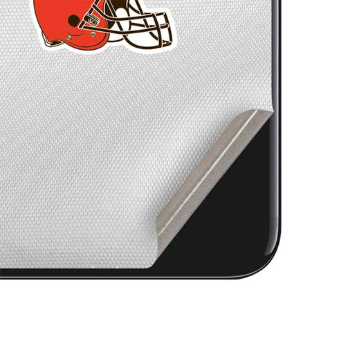 NFL Cleveland Browns White Striped iPhone SE (2nd & 3rd Gen) Skin