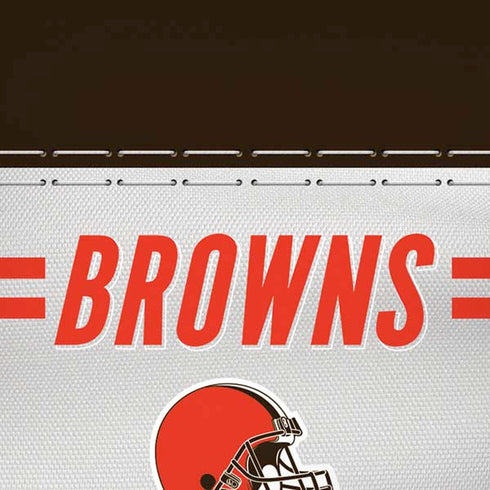 NFL Cleveland Browns White Striped iPhone XR Skin