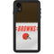 NFL Cleveland Browns White Striped iPhone XR Waterproof Case