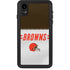 NFL Cleveland Browns White Striped iPhone XR Waterproof Case