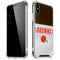NFL Cleveland Browns White Striped iPhone XS Max Clear Case