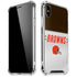 NFL Cleveland Browns White Striped iPhone XS Max Clear Case