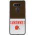 NFL Cleveland Browns White Striped LG K51/Q51 Clear Case