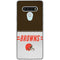 NFL Cleveland Browns White Striped LG Stylo 6 Clear Case