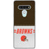 NFL Cleveland Browns White Striped LG Stylo 6 Clear Case