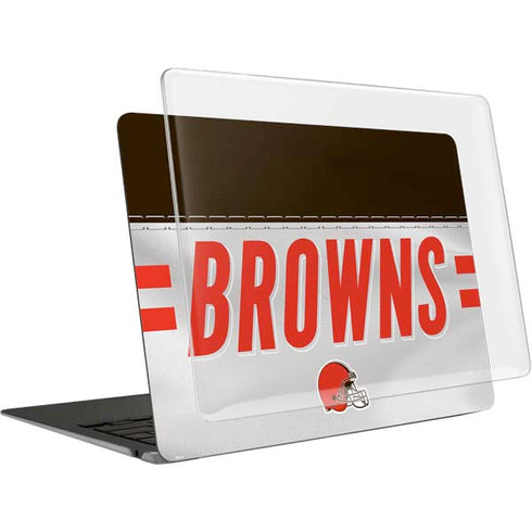 NFL Cleveland Browns White Striped MacBook Air 13in M1 (2021) Case plus Skin