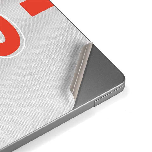 NFL Cleveland Browns White Striped MacBook Pro 14in (2021-24) Skin