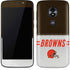 NFL Cleveland Browns White Striped Moto E5 Play Skin