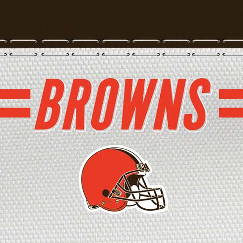 NFL Cleveland Browns White Striped Moto E5 Play Skin
