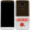 NFL Cleveland Browns White Striped Moto E5 Plus Skin