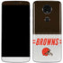 NFL Cleveland Browns White Striped Moto E5 Plus Skin