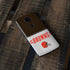 NFL Cleveland Browns White Striped Moto E5 Plus Skin