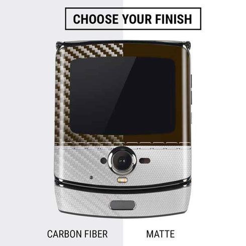 NFL Cleveland Browns White Striped Motorola RAZR Skin