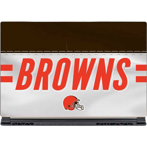 NFL Cleveland Browns White Striped MSI GS65 Stealth Laptop Skin