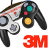 NFL Cleveland Browns White Striped Nintendo GameCube Controller Skin
