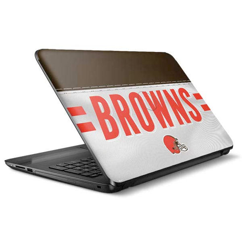 NFL Cleveland Browns White Striped HP Notebook Skin