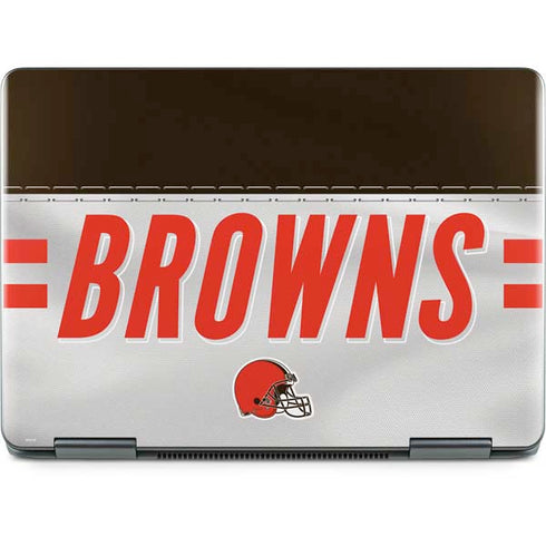 NFL Cleveland Browns White Striped Notebook 9 Pro 13in (2017) Skin