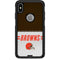 NFL Cleveland Browns White Striped Otterbox Commuter iPhone Skin