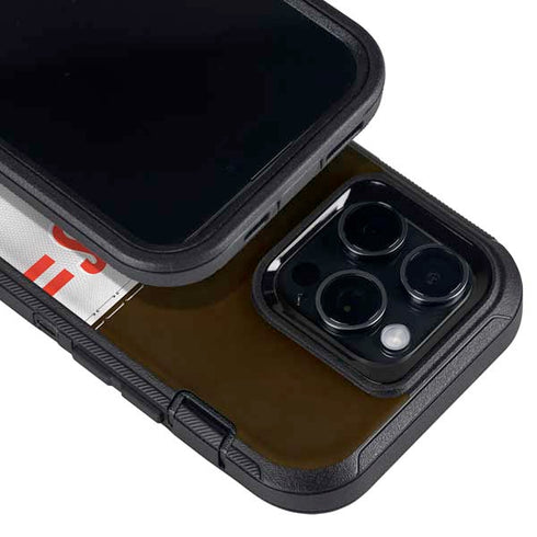 NFL Cleveland Browns White Striped Otterbox Defender iPhone Skin