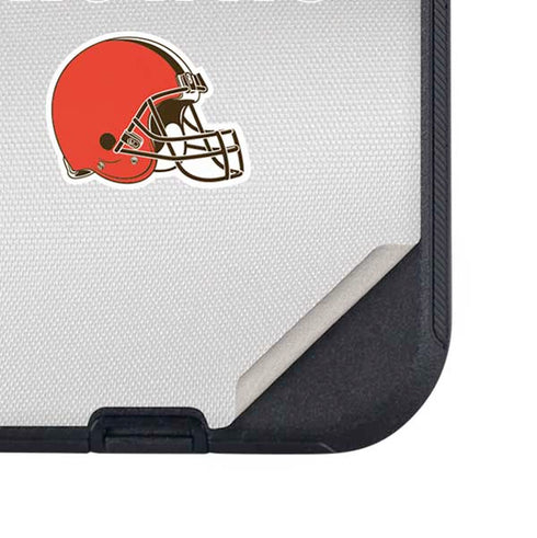NFL Cleveland Browns White Striped Otterbox Defender iPhone Skin
