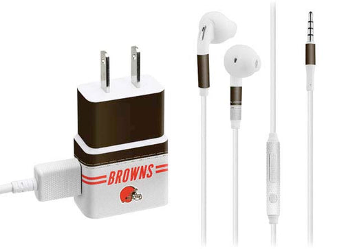 NFL Cleveland Browns White Striped Phone Charger Skin