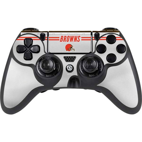 NFL Cleveland Browns White Striped PS4/PC SCUF Impact Controller Skin