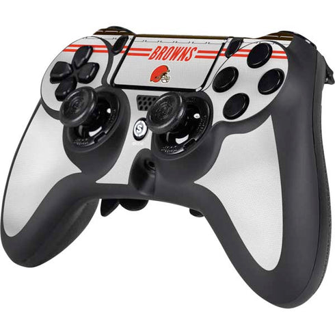 NFL Cleveland Browns White Striped PS4/PC SCUF Impact Controller Skin