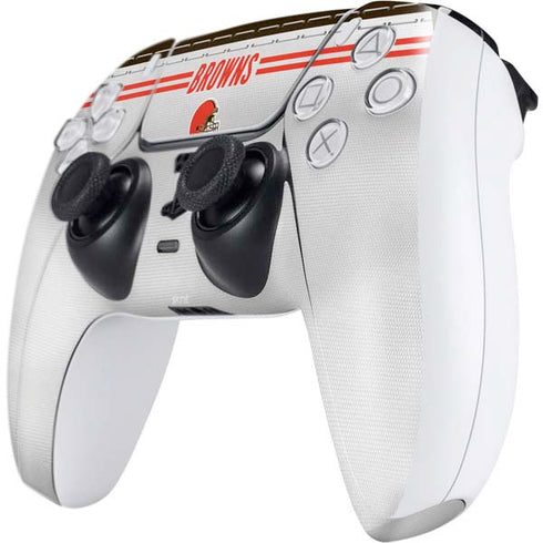 NFL Cleveland Browns White Striped PS5 Controller Skin