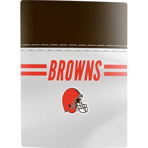 NFL Cleveland Browns White Striped PS5 Digital Edition Bundle Skin