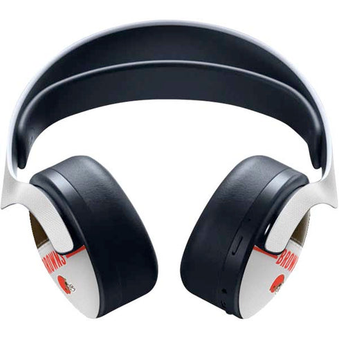 NFL Cleveland Browns White Striped PULSE 3D Wireless Headset for PS5 Skin