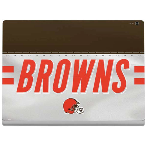 NFL Cleveland Browns White Striped Surface Book 2 13.5in Skin