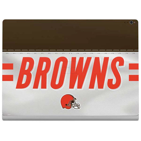 NFL Cleveland Browns White Striped Surface Book 2 15in Skin