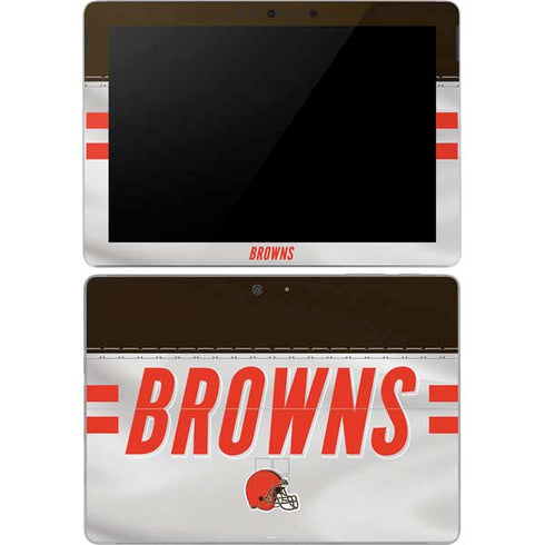 NFL Cleveland Browns White Striped Surface Go Skin