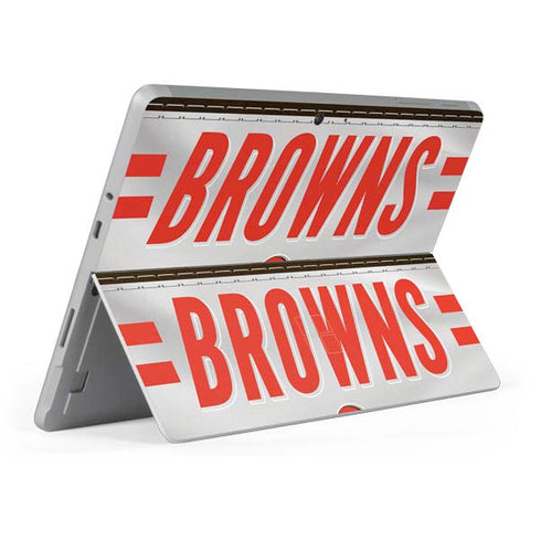 NFL Cleveland Browns White Striped Surface Go Skin