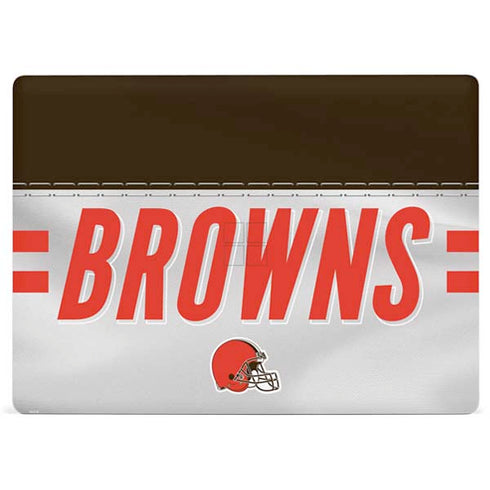 NFL Cleveland Browns White Striped Surface Laptop 2 Skin