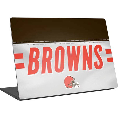 NFL Cleveland Browns White Striped Surface Laptop 4 15in Skin
