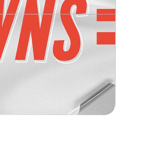 NFL Cleveland Browns White Striped Surface Laptop Studio Skin
