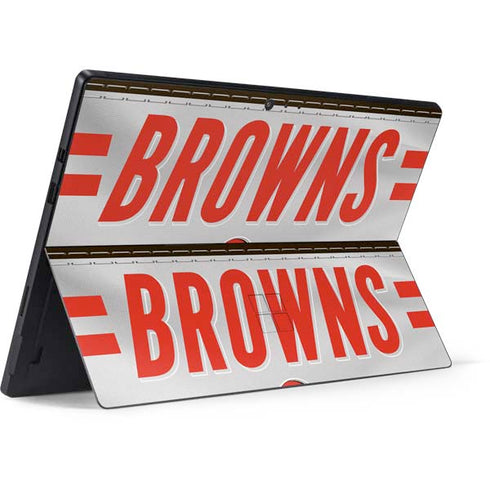 NFL Cleveland Browns White Striped Surface Pro 6 Skin