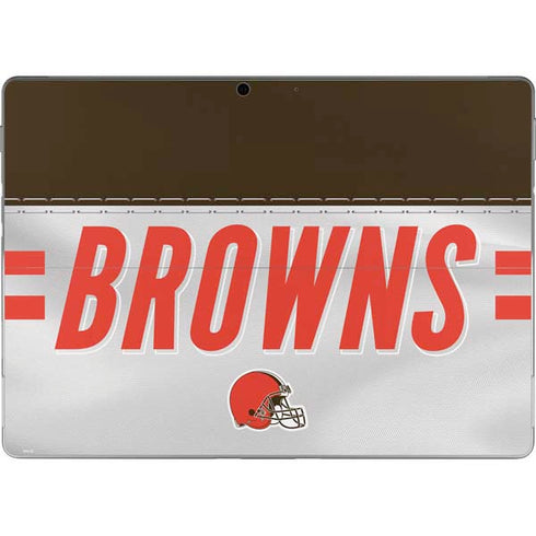 NFL Cleveland Browns White Striped Surface Pro 8 Skin
