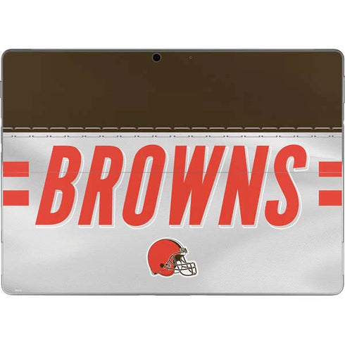 NFL Cleveland Browns White Striped Surface Pro 9 Skin