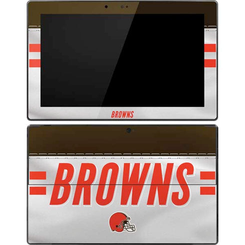 NFL Cleveland Browns White Striped Surface Pro Tablet Skin