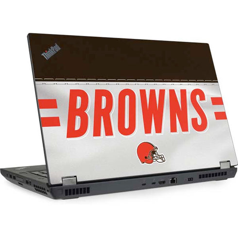 NFL Cleveland Browns White Striped Lenovo ThinkPad Skin