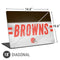NFL Cleveland Browns White Striped Universal Laptop 18in (14.6 x 10.6in) Skin