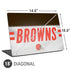 NFL Cleveland Browns White Striped Universal Laptop 18in (14.6 x 10.6in) Skin