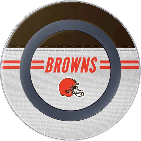 NFL Cleveland Browns White Striped Wireless Charger Skin